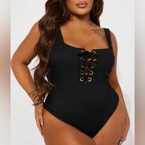 Fashion Nova One Piece Swimsuit - Black